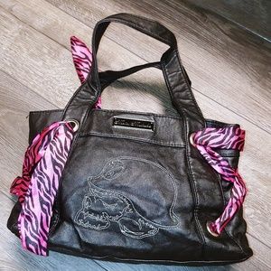 Metal Mulisha Black & Pink Purse Bag
